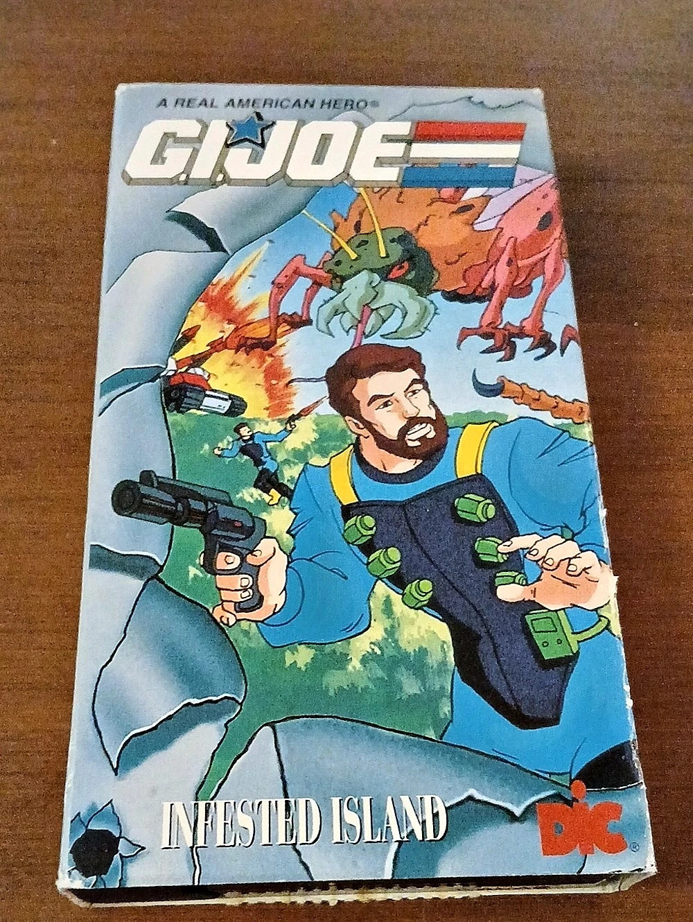 1992 Vintage G.I. Joe A Real American Hero - Infested Island VHS Tape Blue & Red